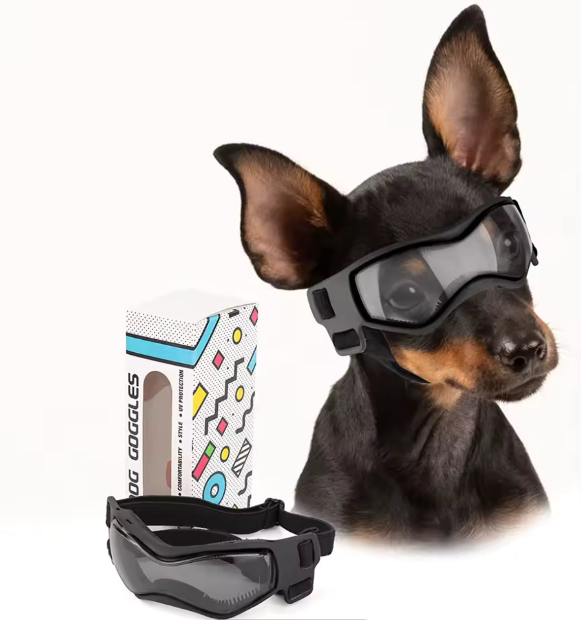 Dog Sunglasses, Pet Goggles.